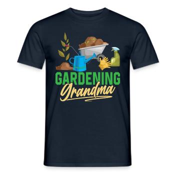 Gartenarbeit Oma Garten Großmutter Gärtnerin - Männer T-Shirt - Navy - Vorne - AI Model Male 178 light (178cm)