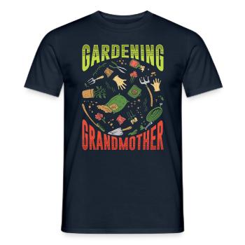 Gartenarbeit Großmutter Garten Oma Gärtnerin - Männer T-Shirt - Navy - Vorne - AI Model Male 178 light (178cm)