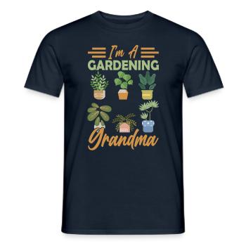Ich Bin Eine Gärtnernde Oma Garten Großmutter - Männer T-Shirt - Navy - Vorne - AI Model Male 178 light (178cm)