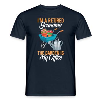 Ich Bin Eine Großmutter Im Ruhestand Oma Garten - Männer T-Shirt - Navy - Vorne - AI Model Male 178 light (178cm)