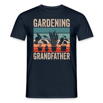 Grand-père jardinier grand-père jardinier - T-shirt homme - marine - Devant - AI Model Male 178 light (178cm)