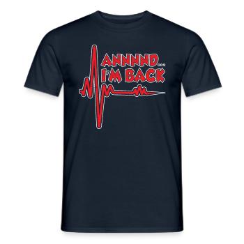 and I'm back survived heart attack heart attack - Men's T-Shirt - navy - Front - AI Model Male 178 light (178cm)