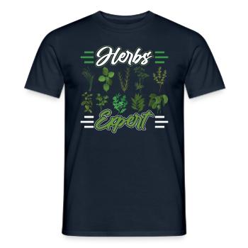 Herb Expert Herb Herb Garden Herbs - Men's T-Shirt - navy - Front - AI Model Male 178 light (178cm)