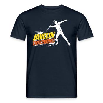 Speerwerfen Speerwerfer Speerwurf Speer - Männer T-Shirt - Navy - Vorne - AI Model Male 178 light (178cm)