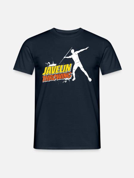 Speerwerfen Speerwerfer Speerwurf Speer - Männer T-Shirt - Navy