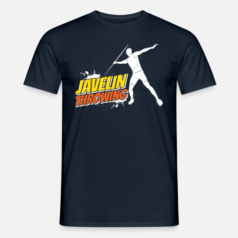 Speerwerfen Speerwerfer Speerwurf Speer - Männer T-Shirt - Navy