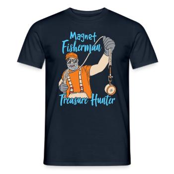 Magnetfischer Schatzsucher Magnet Magnetfischen - Männer T-Shirt - Navy - Vorne - AI Model Male 178 light (178cm)