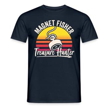 Magnetfischer Schatzsucher Magnet Magnetfischen - Männer T-Shirt - Navy - Vorne - AI Model Male 178 light (178cm)