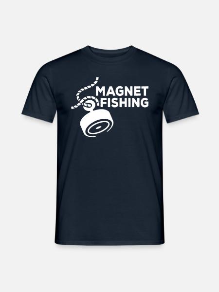 Magnetfischen Magnetfischer Magnet - Männer T-Shirt - Navy