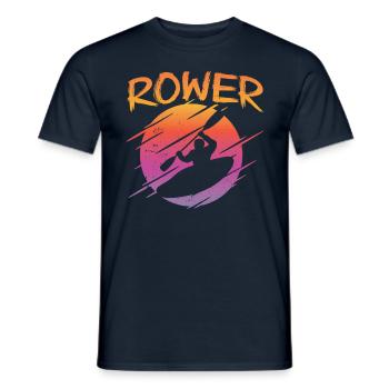 Ruderer Ruder Ruderboot Rudersport Rudern - Männer T-Shirt - Navy - Vorne - AI Model Male 178 light (178cm)