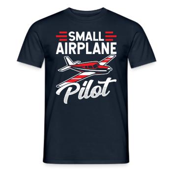 Pilot of a small aircraft Jet light aircraft - Men's T-Shirt - navy - Front - AI Model Male 178 light (178cm)