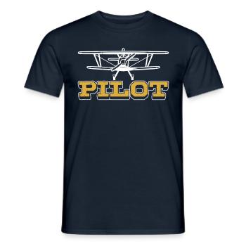 Pilot Light Aircraft Private Aircraft Small Aircraft - Men's T-Shirt - navy - Front - AI Model Male 178 light (178cm)