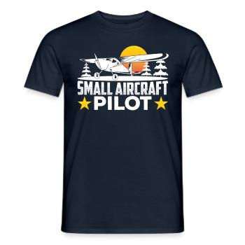 Pilot of a light aircraft Jet small aircraft - Men's T-Shirt - navy - Front - AI Model Male 178 light (178cm)
