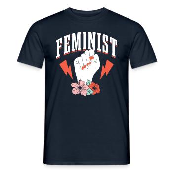Féministe Droits des femmes Féminisme Féministe - T-shirt homme - marine - Devant - AI Model Male 178 light (178cm)