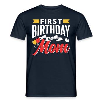 Premier anniversaire en tant que mère Party Mama Mami - T-shirt homme - marine - Devant - AI Model Male 178 light (178cm)