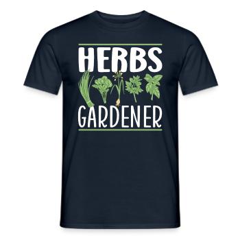 Herb Gardener Herbology Herb - Men's T-Shirt - navy - Front - AI Model Male 178 light (178cm)