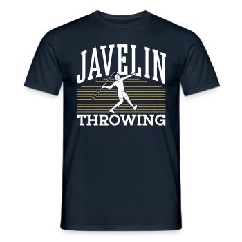 Lancer du javelot Lancer du javelot Lancer du javelot - T-shirt homme - marine - Devant - AI Model Male 178 light (178cm)
