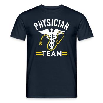 Équipe médicale Équipe Médecine Médecin Médecin Médecin - T-shirt homme - marine - Devant - AI Model Male 178 light (178cm)