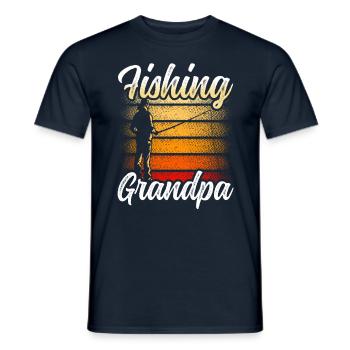 Fishing Grandpa Fishing Angler Fisherman Fishing - Men's T-Shirt - navy - Front - AI Model Male 178 light (178cm)