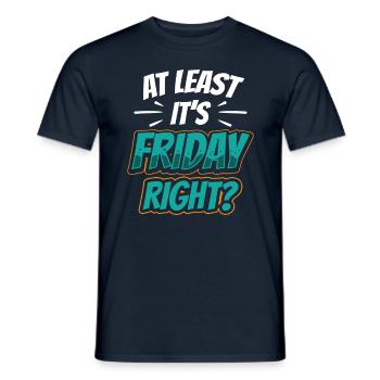 Au moins, c’est finalement sarcastique vendredi - T-shirt homme - marine - Devant - AI Model Male 178 light (178cm)