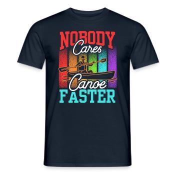Personne ne se soucie de canoë plus vite Niemand Interessiert es - T-shirt homme - marine - Devant - AI Model Male 178 light (178cm)