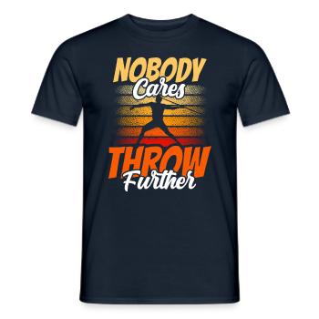 Niemand Interessiert Es Wirf Weiter Speerwerfen - Männer T-Shirt - Navy - Vorne - AI Model Male 178 light (178cm)