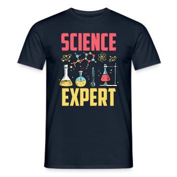 Scientific Expert Science Science - Men's T-Shirt - navy - Front - AI Model Male 178 light (178cm)