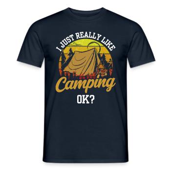 J’aime juste camper très bien camper camping - T-shirt homme - marine - Devant - AI Model Male 178 light (178cm)