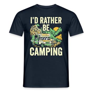 Je préfère camper camper camp camping - T-shirt homme - marine - Devant - AI Model Male 178 light (178cm)