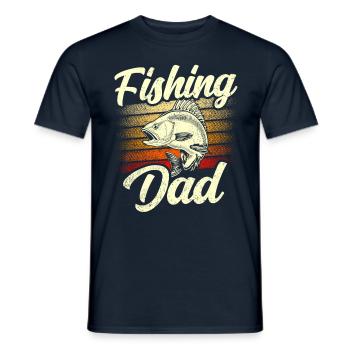 Fishing Papa Fischer Angler Fishing Fishing - Men's T-Shirt - navy - Front - AI Model Male 178 light (178cm)