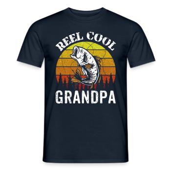 Reel Cool Opa Fischer Angler Fischen Angeln - Männer T-Shirt - Navy - Vorne - AI Model Male 178 light (178cm)