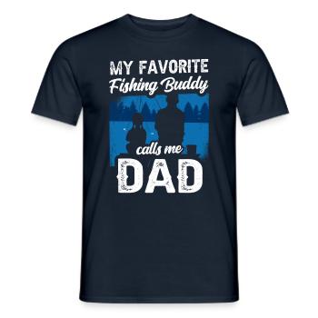 My favorite fishing buddy calls me daddy fishing - Men's T-Shirt - navy - Front - AI Model Male 178 light (178cm)