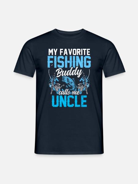 Mein Lieblings Angelkumpel Nennt Mich Onkel Angeln - Männer T-Shirt - Navy