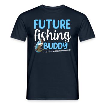 Future fishing buddy fishing friend angler - Men's T-Shirt - navy - Front - AI Model Male 178 light (178cm)