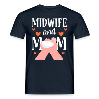 Hebamme Und Mutter Hebammen Geburtshilfe Beruf - Männer T-Shirt - Navy - Vorne - AI Model Male 178 light (178cm)