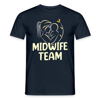 Hebammen Team Geburtshilfe Beruf Sprüche Hebamme - Männer T-Shirt - Navy - Vorne - AI Model Male 178 light (178cm)