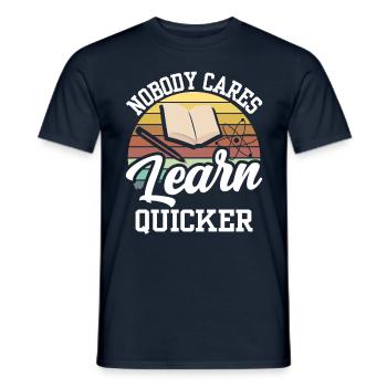Niemand Interessiert Es Lern Schneller Nachhilfe - Männer T-Shirt - Navy - Vorne - AI Model Male 178 light (178cm)