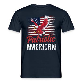 Patriotic American Patriotic US Patriot - Men's T-Shirt - navy - Front - AI Model Male 178 light (178cm)