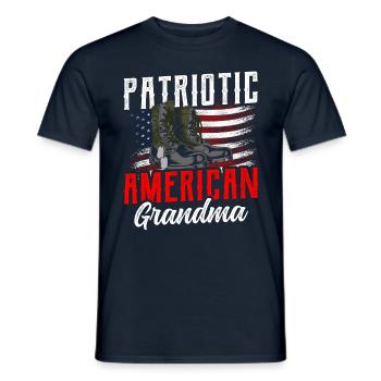 Patriotic American Grandmother US Patriot - Men's T-Shirt - navy - Front - AI Model Male 178 light (178cm)