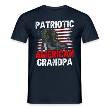 Patriotic American Grandfather US Patriot - Men's T-Shirt - navy - Front - AI Model Male 178 light (178cm)