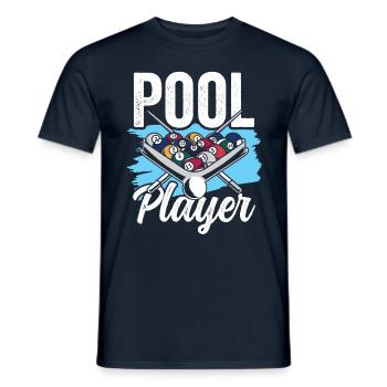 Pool Spieler Billiard Billard Liebhaber - Männer T-Shirt - Navy - Vorne - AI Model Male 178 light (178cm)