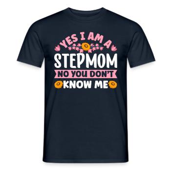Oui je suis une belle-mère non tu ne me connais pas - T-shirt homme - marine - Devant - AI Model Male 178 light (178cm)