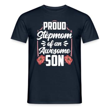Proud stepmother of a great son child - Men's T-Shirt - navy - Front - AI Model Male 178 light (178cm)