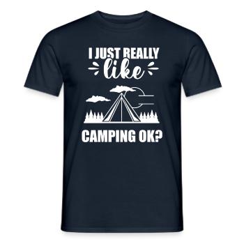 J’aime juste camper très ok camping camping-car - T-shirt homme - marine - Devant - AI Model Male 178 light (178cm)