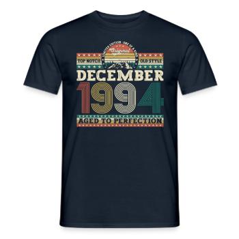 Original December 1994 28th birthday gift - Men's T-Shirt - navy - Front - AI Model Male 178 light (178cm)