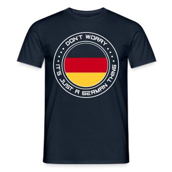 Keine Angst Ist Nur Eine Deutsche Sache Deutsch - Männer T-Shirt - Navy - Vorne - AI Model Male 178 light (178cm)