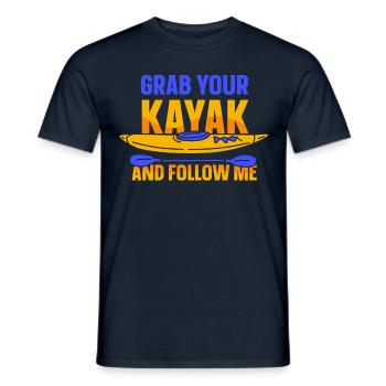 Prenez votre kayak et suivez-moi kayak kayak - T-shirt homme - marine - Devant - AI Model Male 178 light (178cm)
