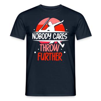 Niemand Interessiert Es Wirf Weiter Speerwerfen - Männer T-Shirt - Navy - Vorne - AI Model Male 178 light (178cm)