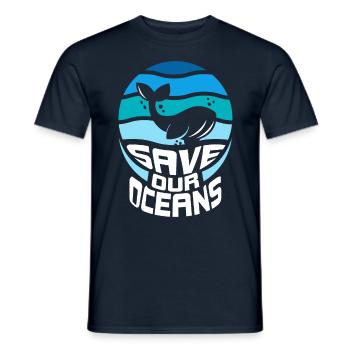 Rettet Unsere Ozeane Meer Ocean Protection See - Männer T-Shirt - Navy - Vorne - AI Model Male 178 light (178cm)