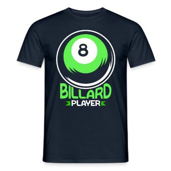 Billiard Player Lovers Billiard Pool - T-shirt homme - marine - Devant - AI Model Male 178 light (178cm)